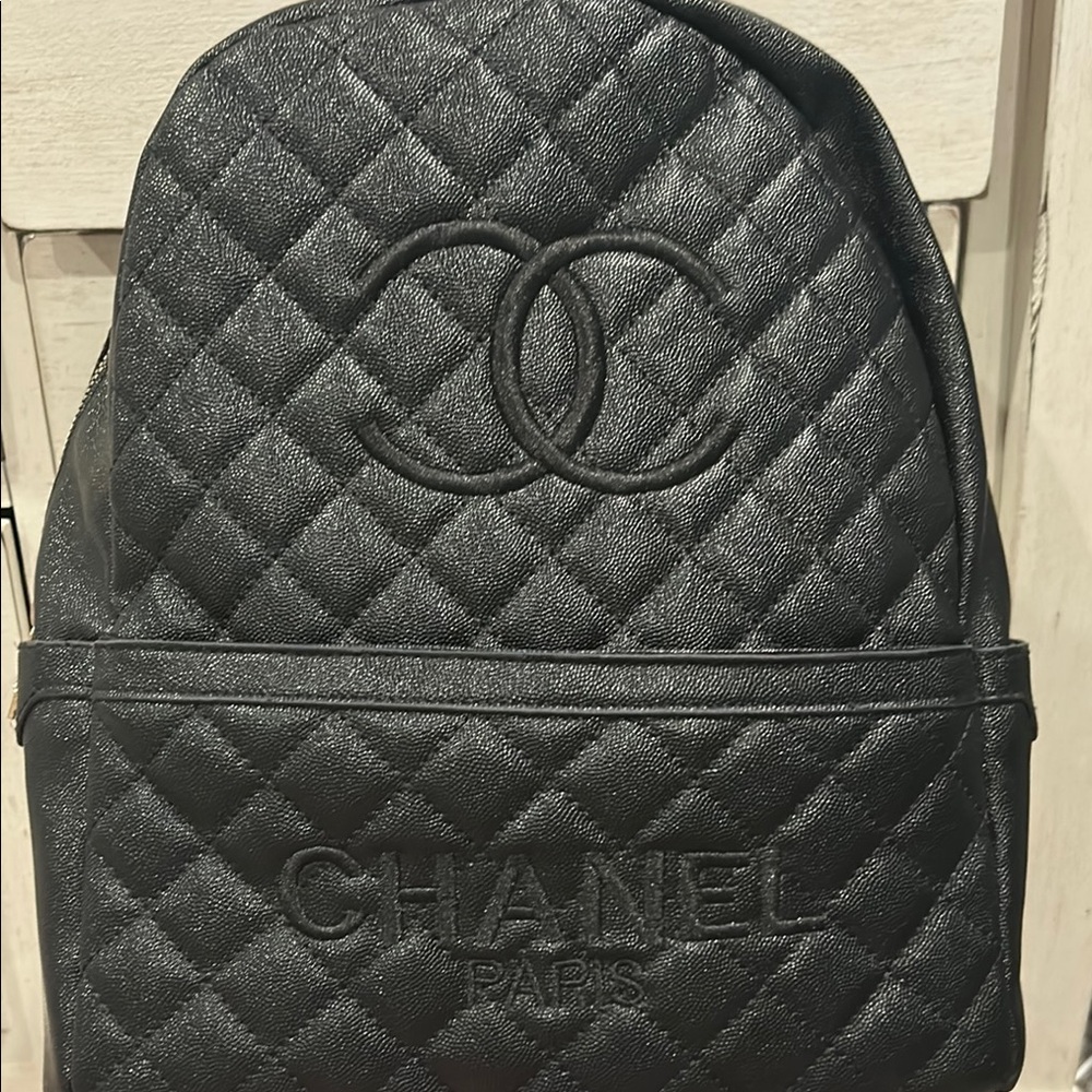 Chanel Quilted Black Backpack